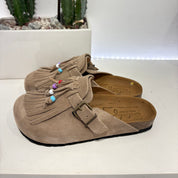 Sabot cipria perline multicolor