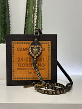 Campomaggi tracolla cellulare CUORE STRASS moro