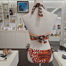 Costume due pezzi fantasia arancio