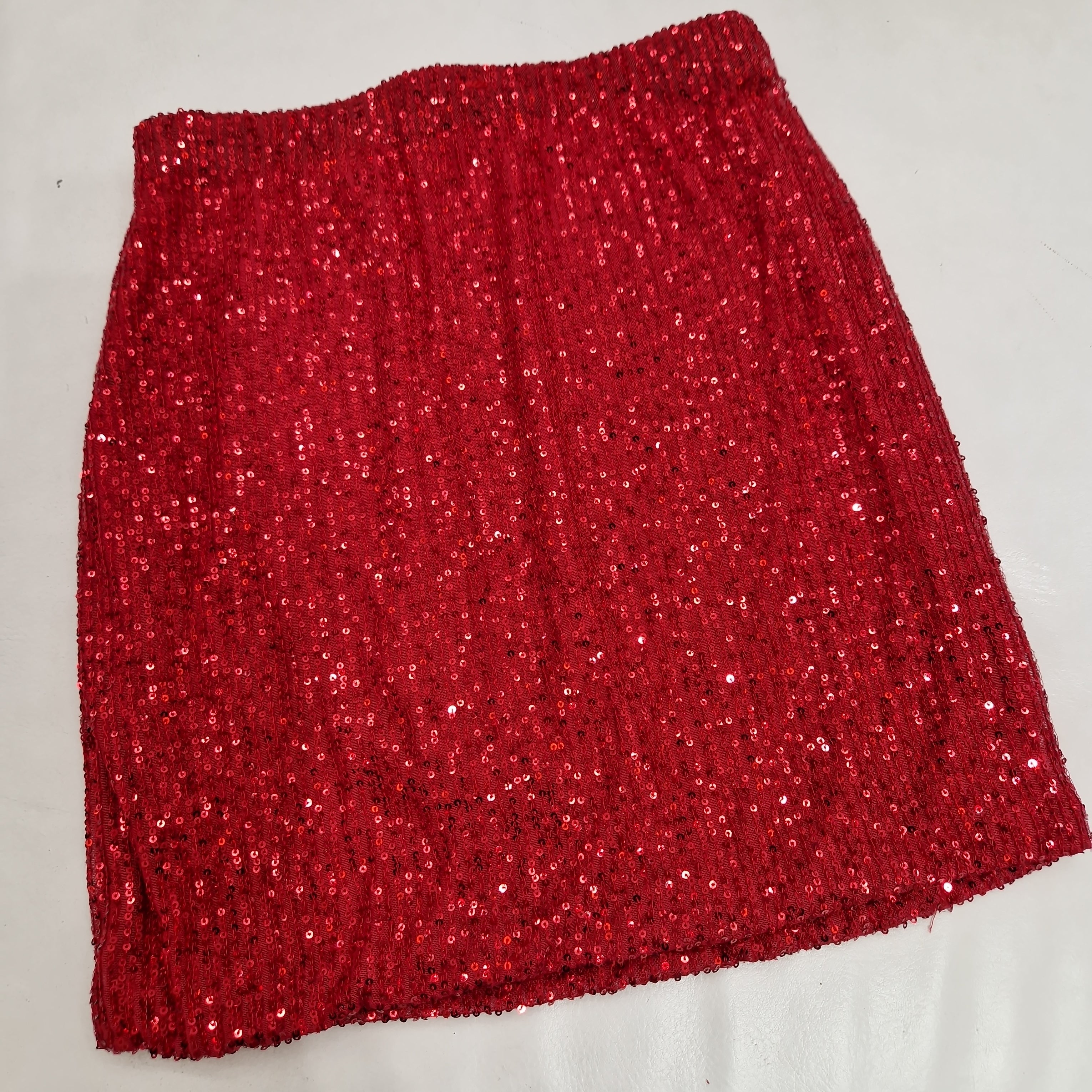 Minigonna paillettes rossa