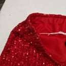Minigonna paillettes rossa