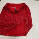Minigonna paillettes rossa