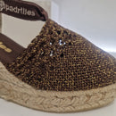Espadrilles modello VALENCIANA ARTE punta chiusa moka