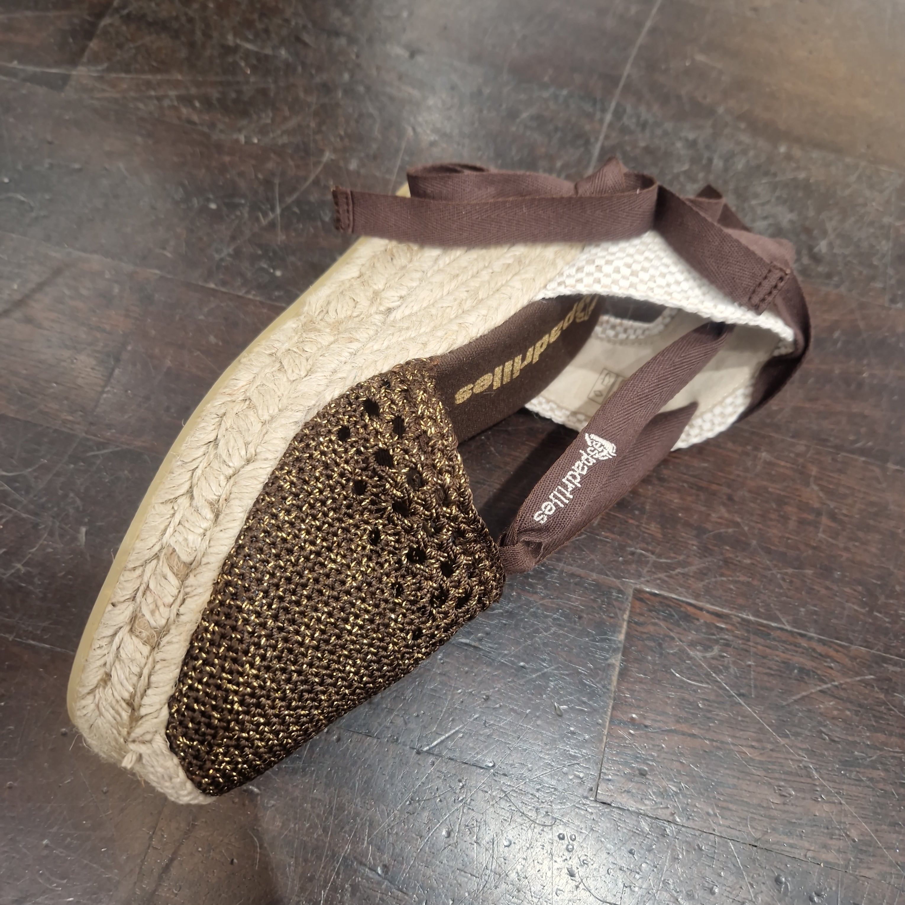 Espadrilles modello VALENCIANA ARTE punta chiusa moka
