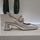 Bibilou scarpa argento tacco 5 cm