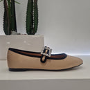 Bibilou ballerina satin rhinestone buckle