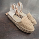 Espadrilles zeppa bassa color caffelatte