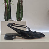 A.Bocca sling back vernice nera