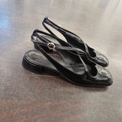 A.Bocca sling back vernice nera