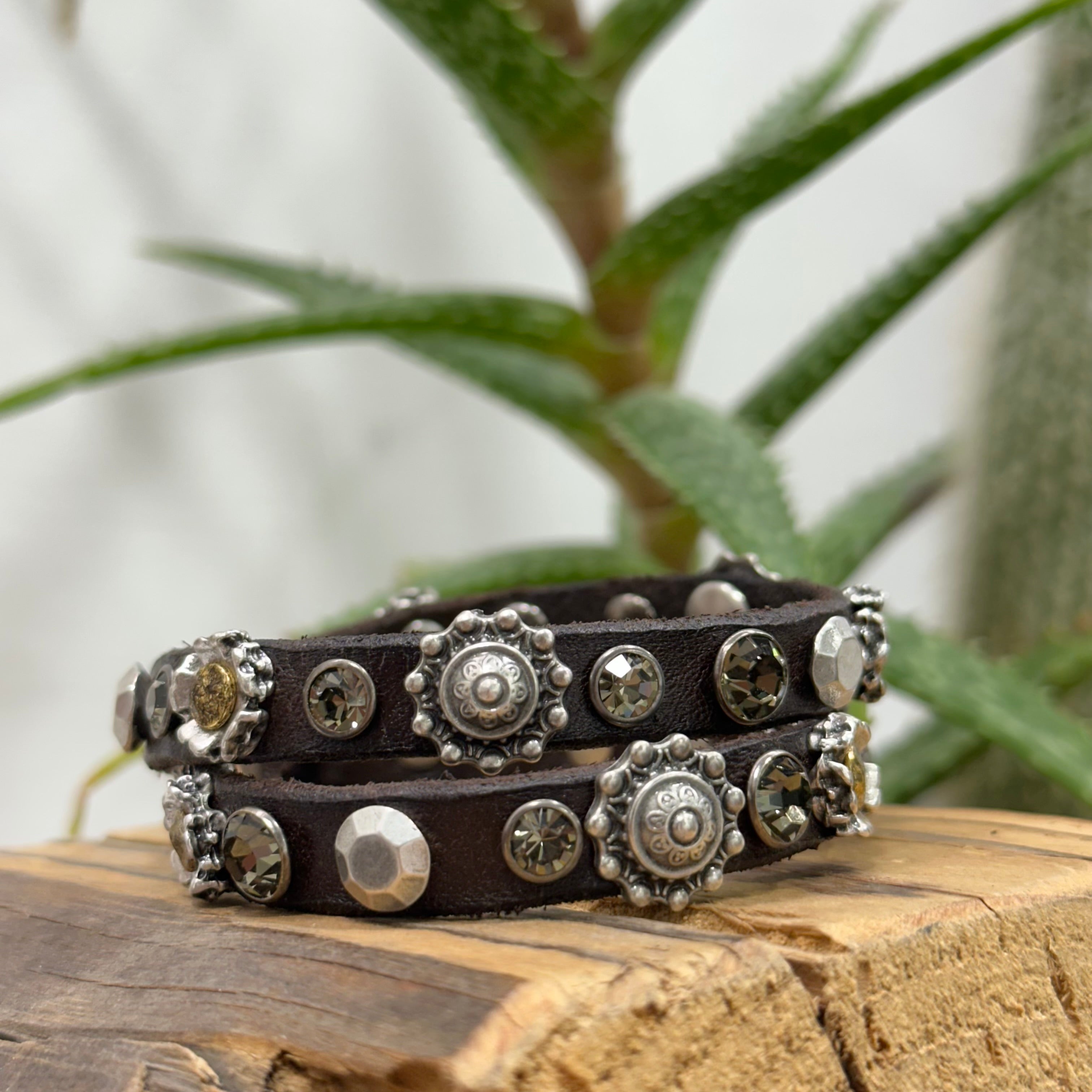 Campomaggi bracciale SOLE 2 GIRI moro