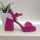 Studio Creazioni sandalo raso fuxia