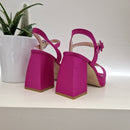 Studio Creazioni sandalo raso fuxia