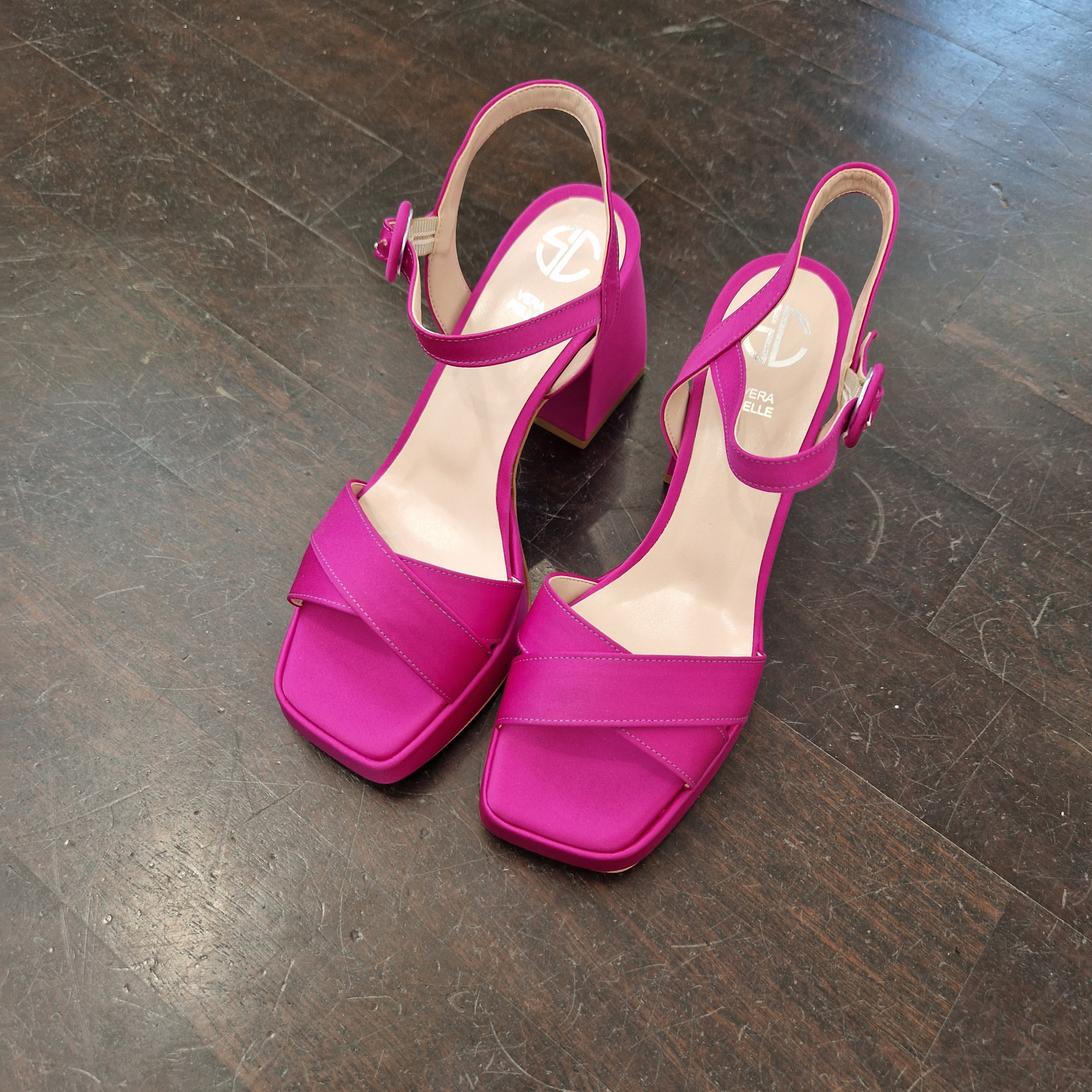 Studio Creations fuchsia satin sandal