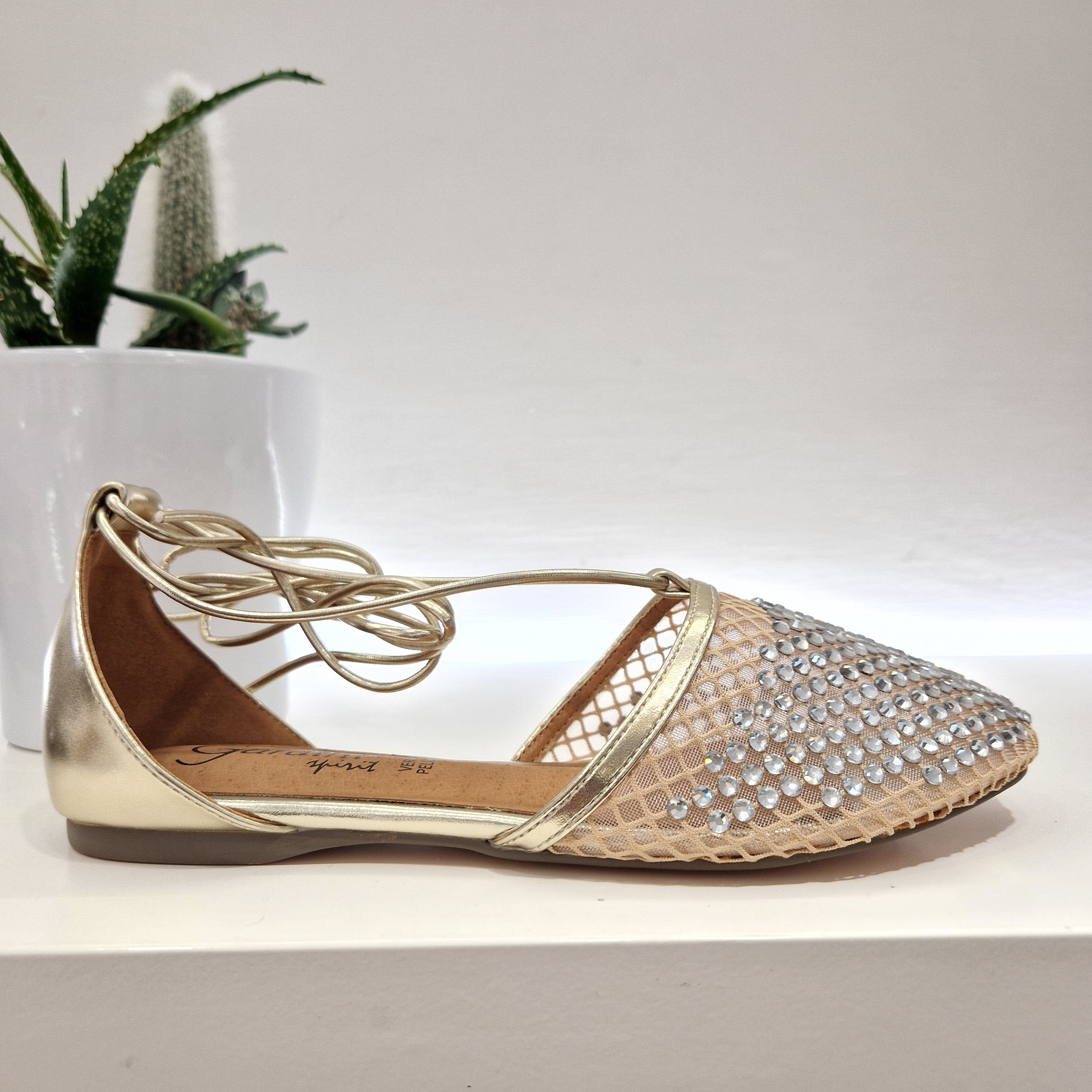 Gardini sandalo oro strass