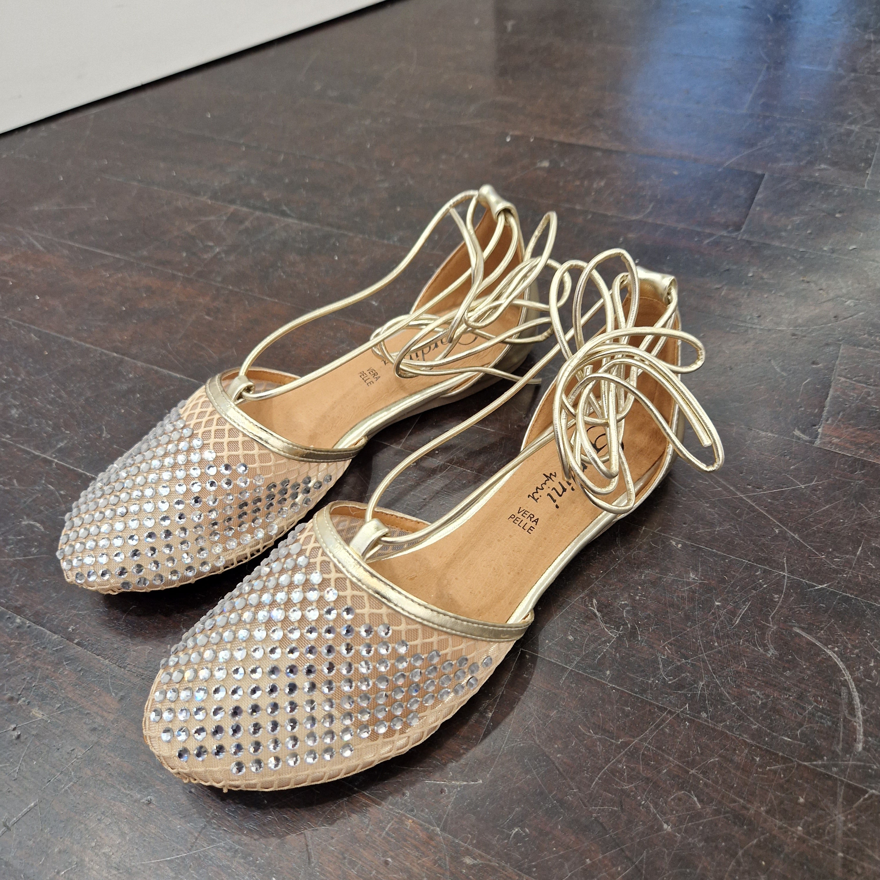 Gardini sandalo oro strass