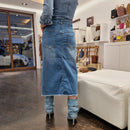 SILVIA model skirt in medium wash jeans