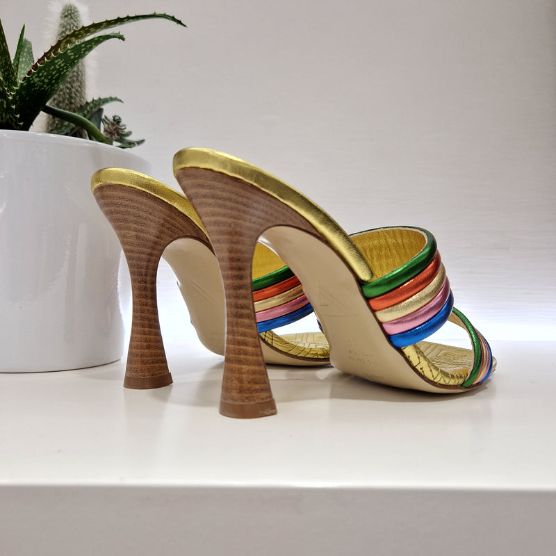 Giampaolo Viozzi sandalo ciabatta multicolor