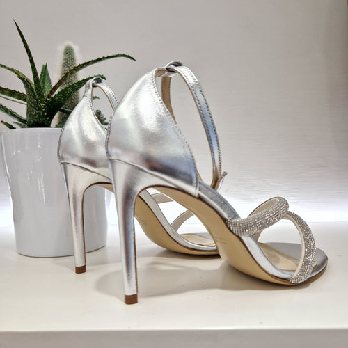 Dorico sandalo argento strass