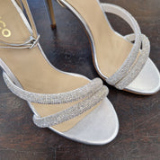 Doric sandal silver rhinestone