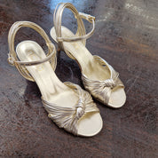 NCLUB Sandalo oro tacco 5 cm