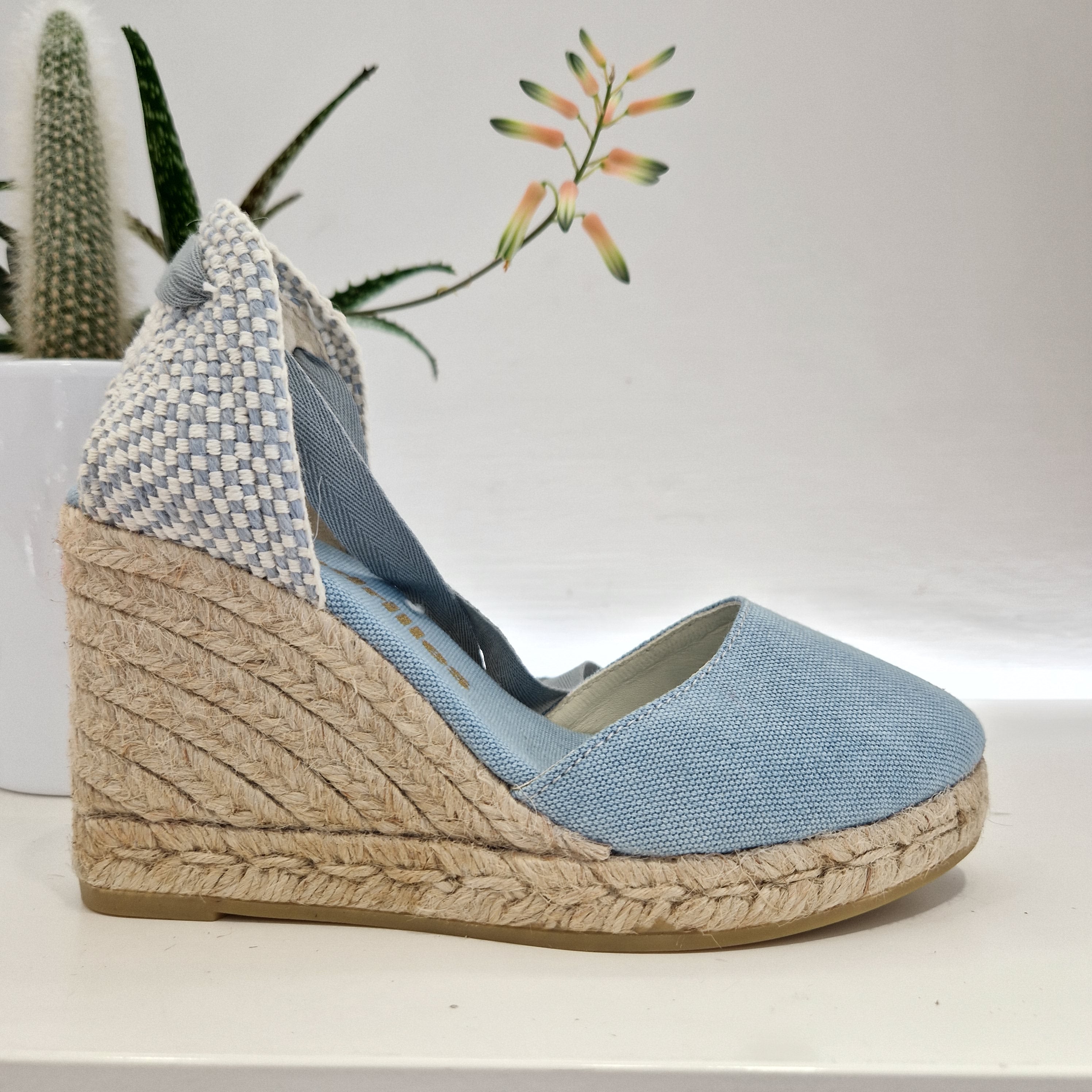 Espadrilles zeppa azul