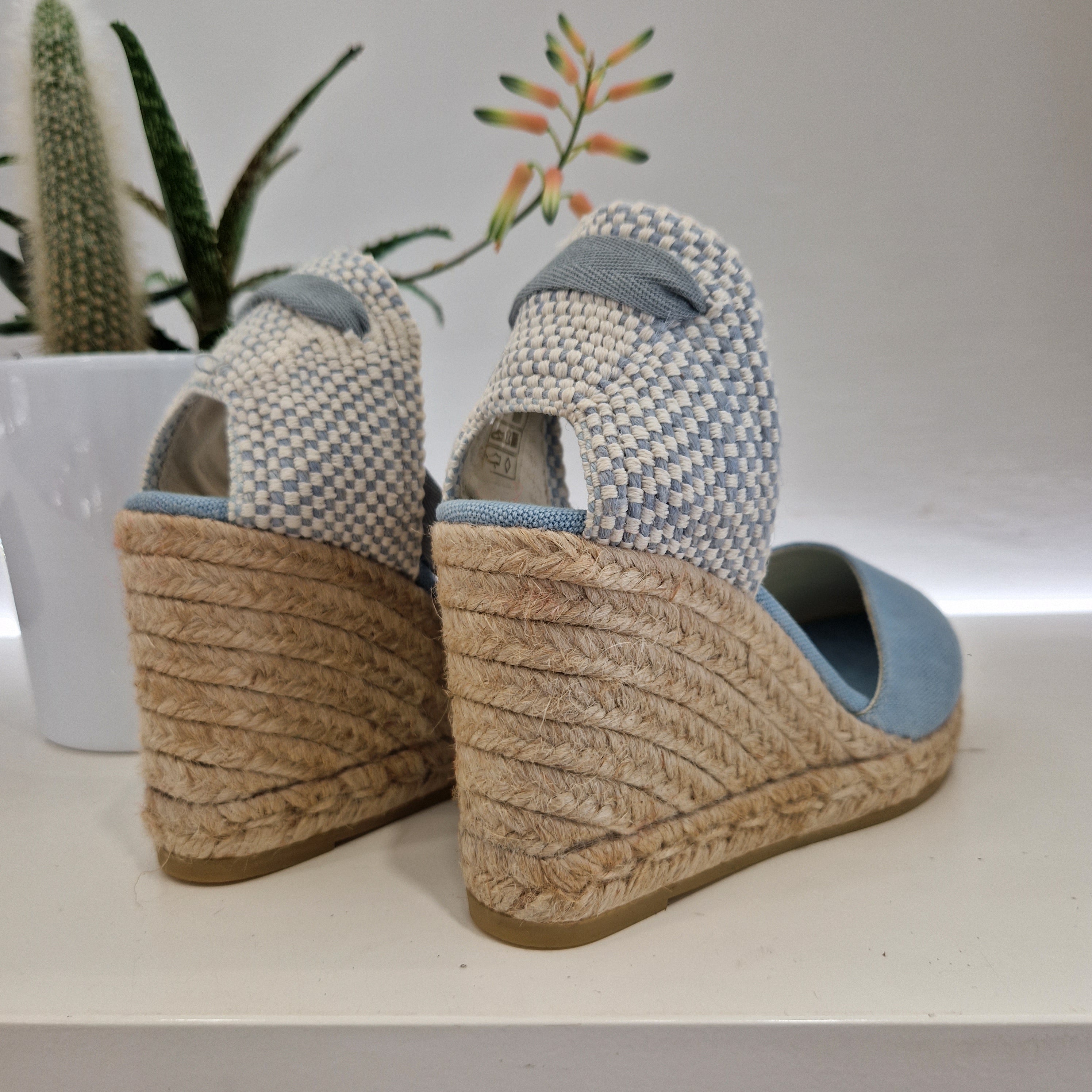 Espadrilles zeppa azul