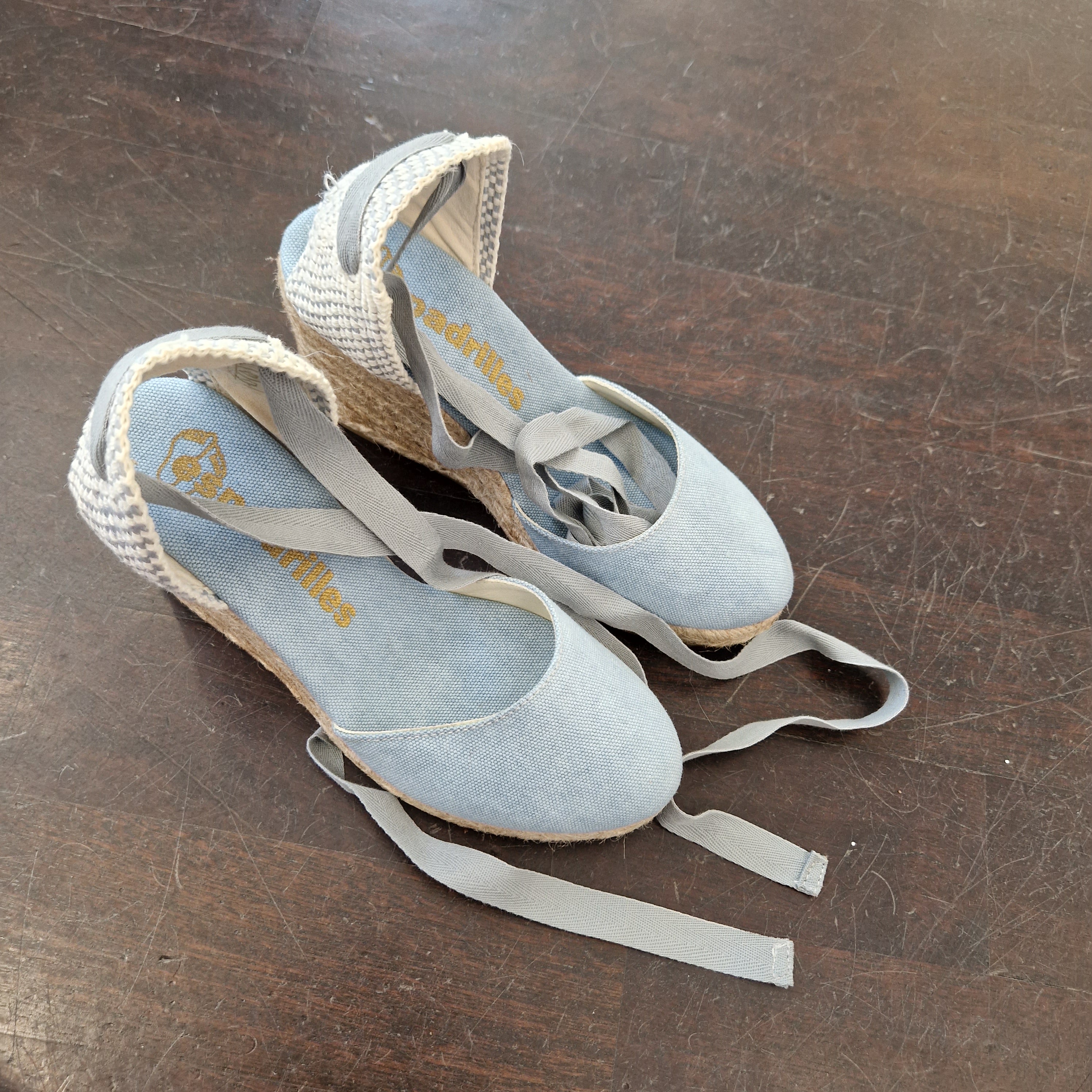 Espadrilles zeppa azul