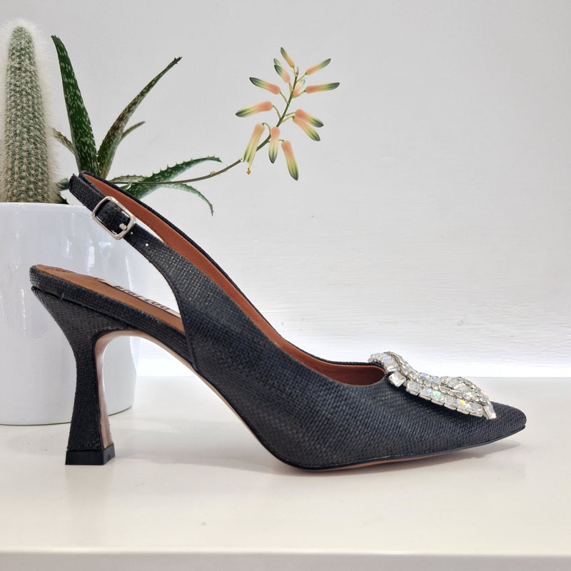 Bibilou  nera tacco 7 cm