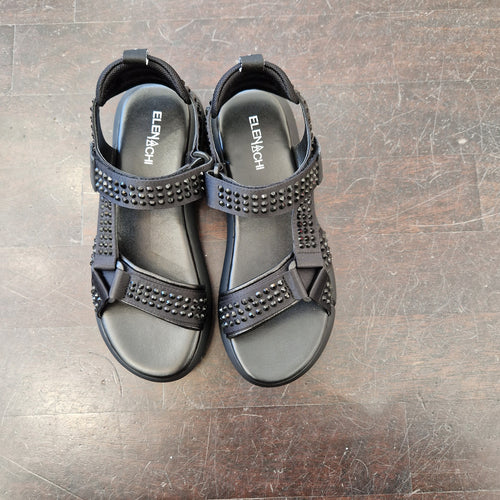 Elena Iachi sandalo strass nero