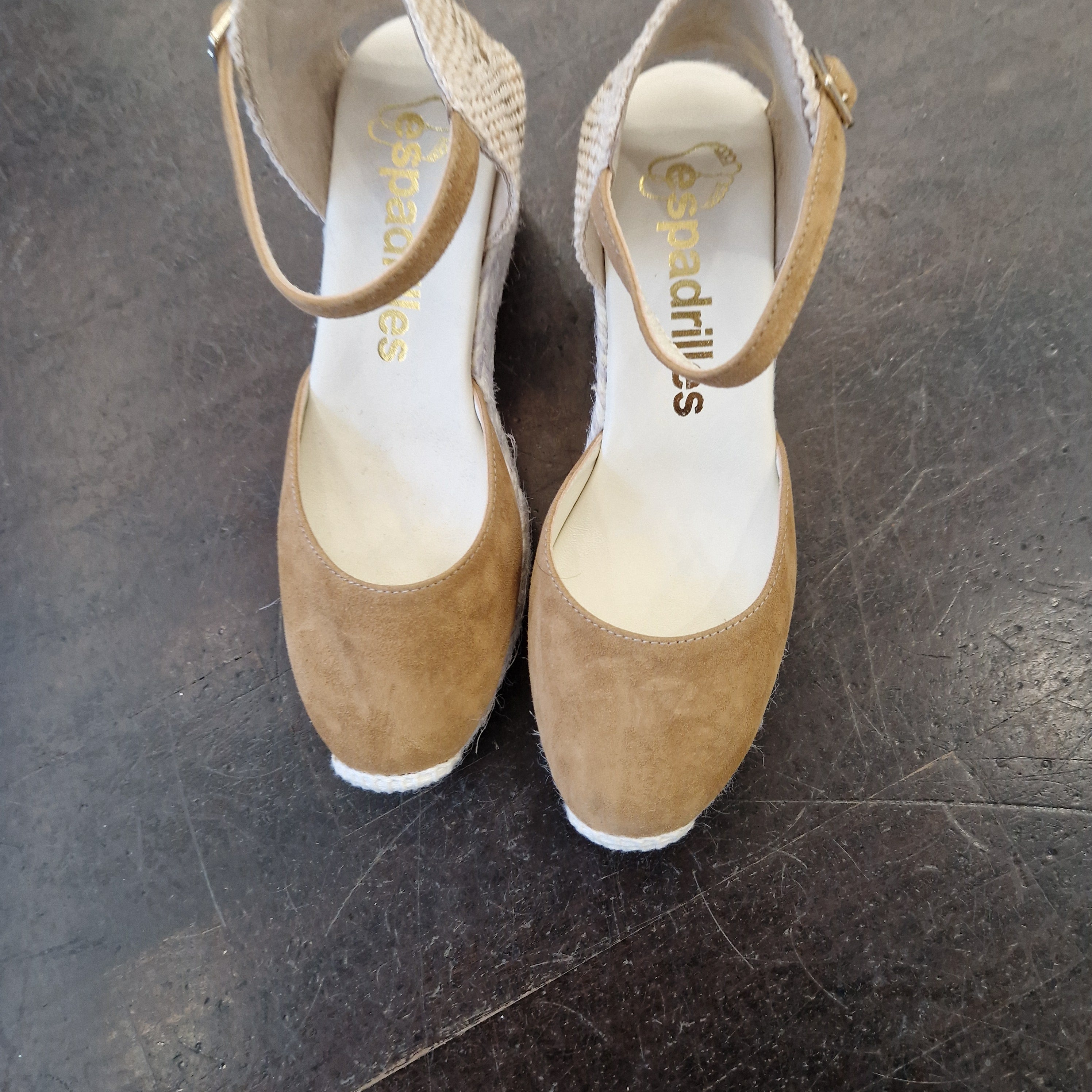 Espadrilles suede camel