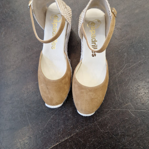 Espadrilles suede camel