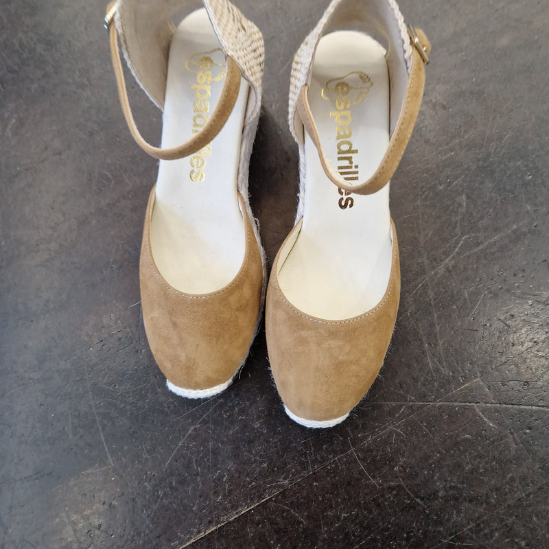 Espadrilles suede camel