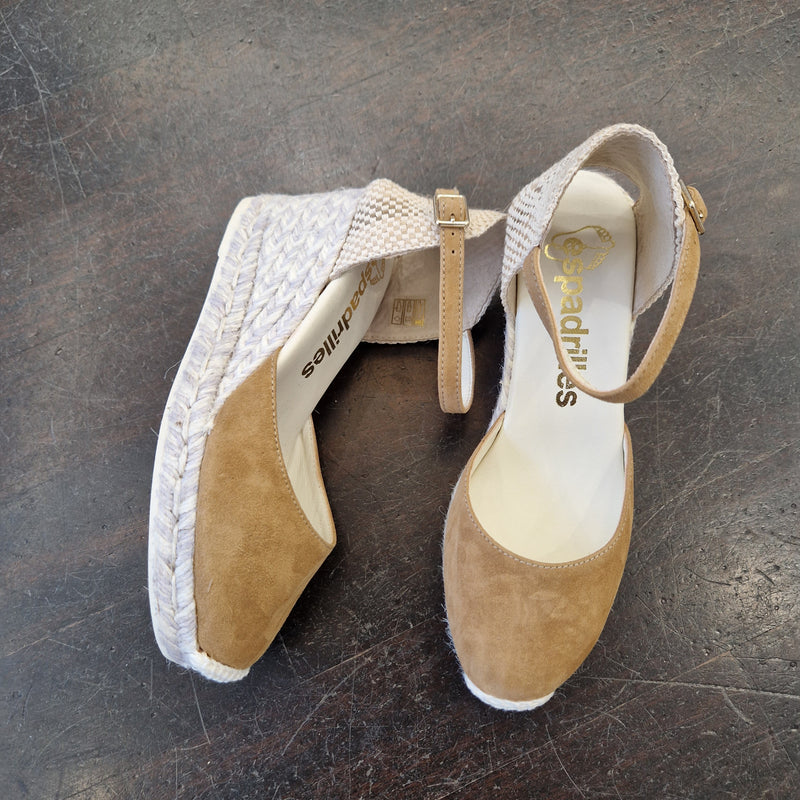 Espadrilles suede camel