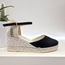 Black suede espadrilles