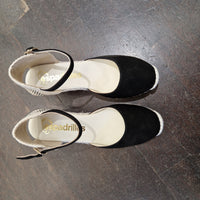 Black suede espadrilles