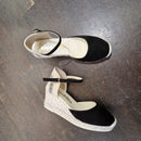 Black suede espadrilles