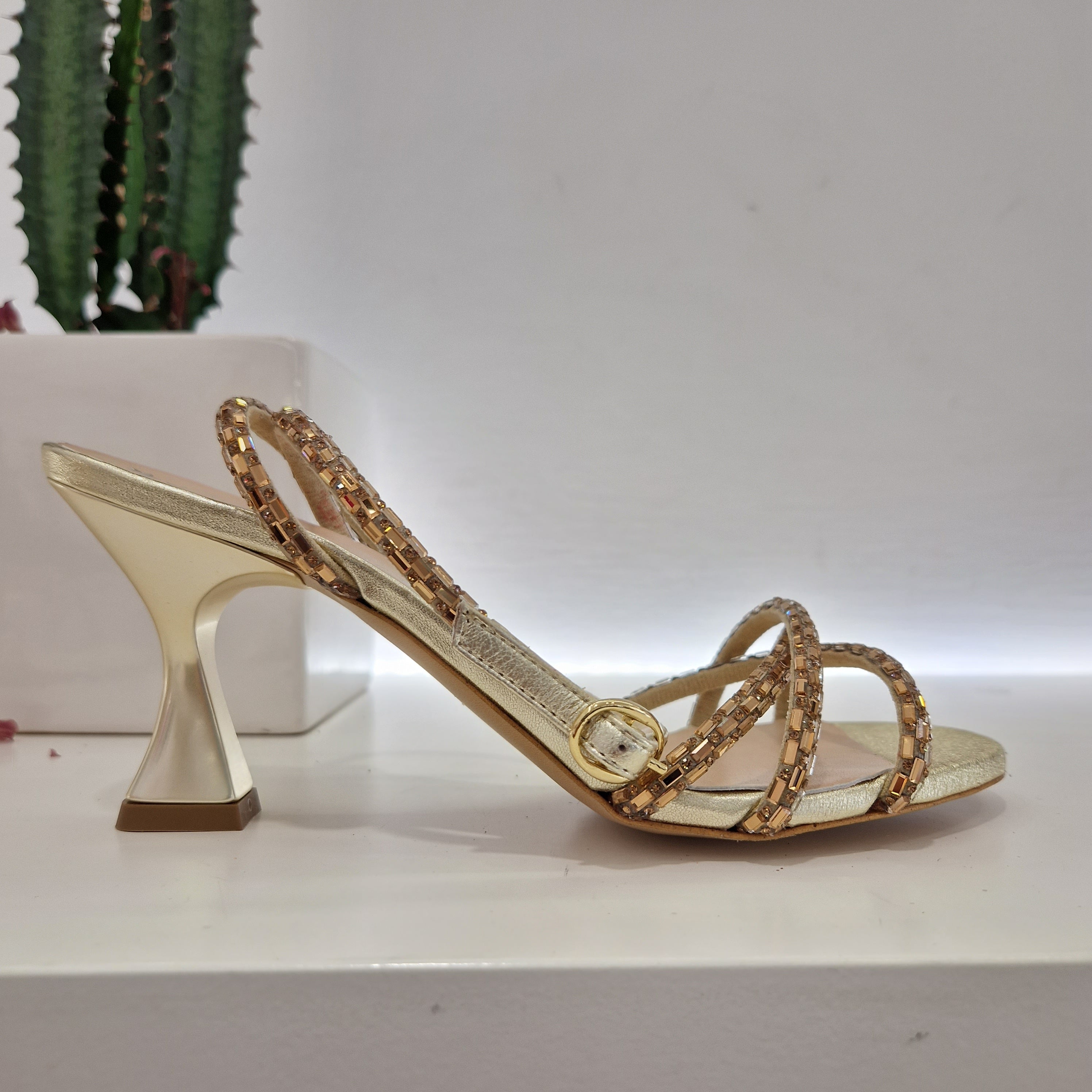 Marc Ellis gold jewel sandal