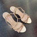 Marc Ellis gold jewel sandal