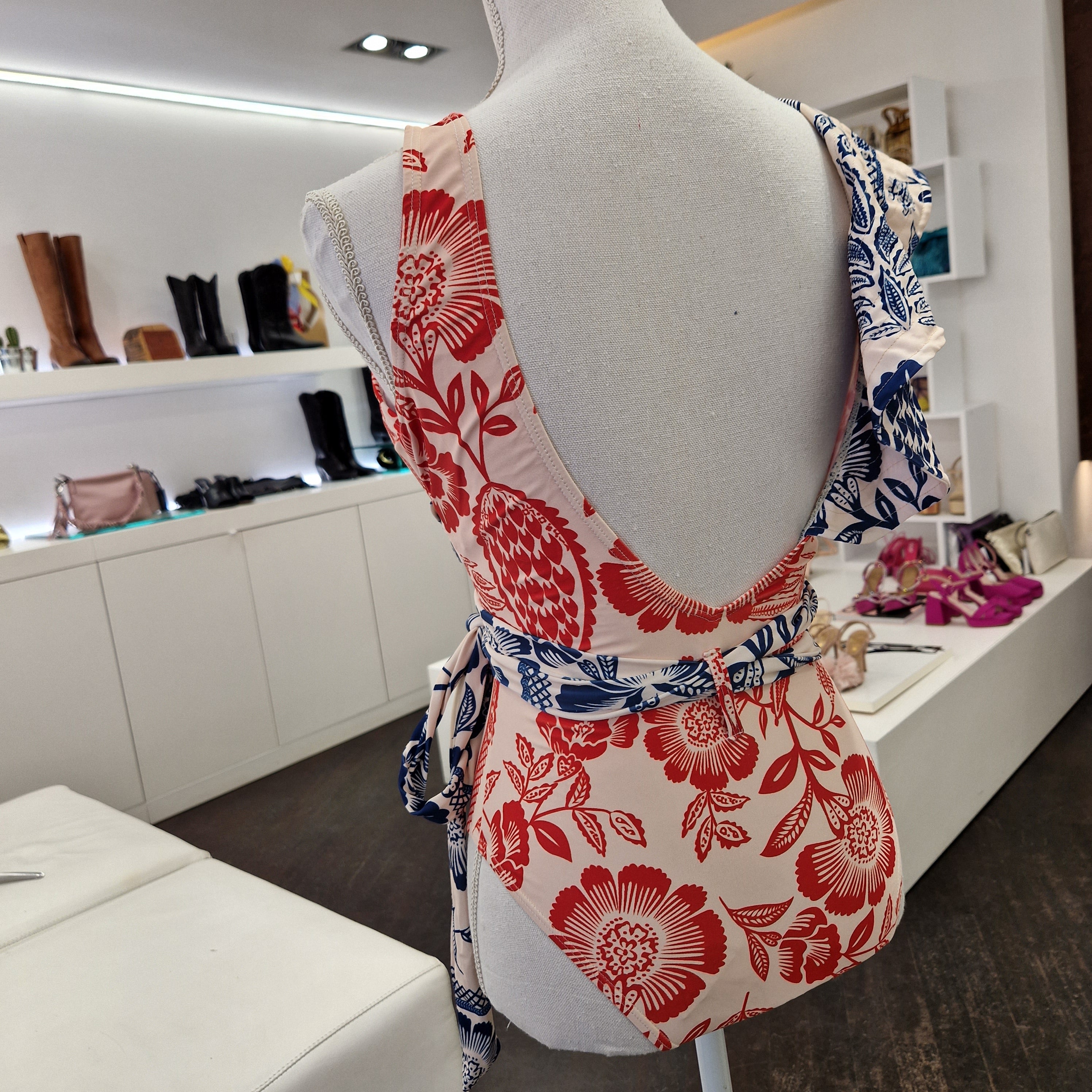 Costume intero rosso/blu
