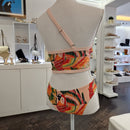 Costume due pezzi fantasia tropicale e pareo
