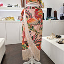 Costume due pezzi fantasia tropicale e pareo