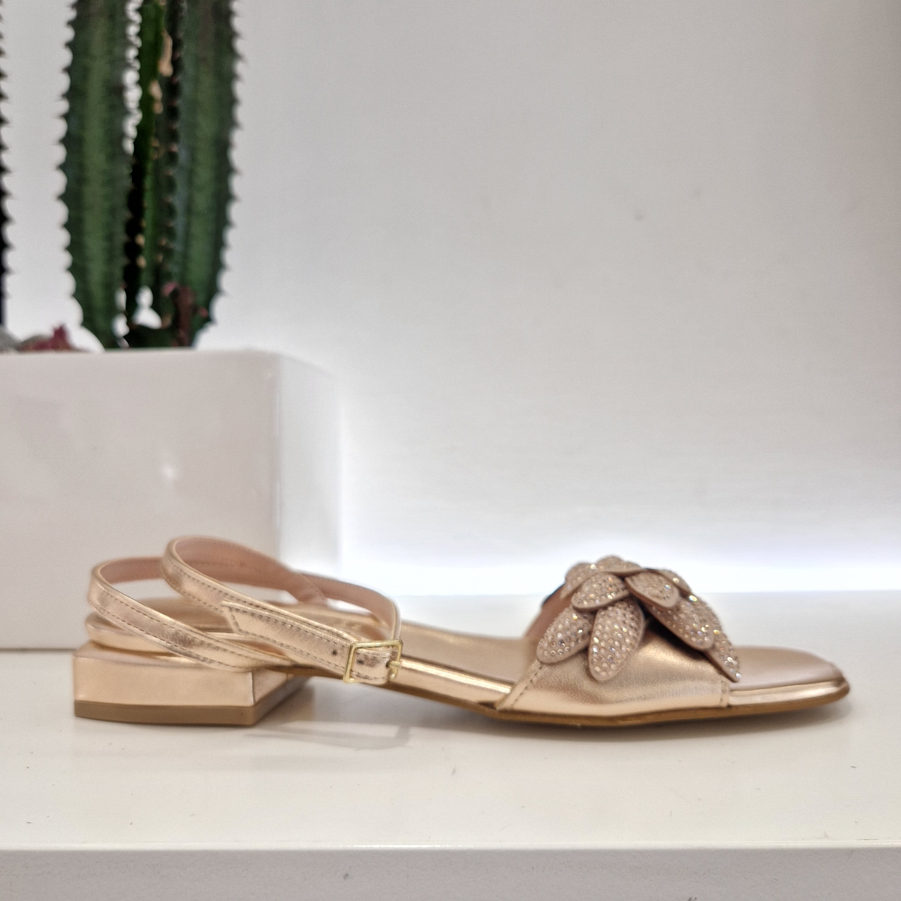 S.Piero sandalo sandalo fiori strass