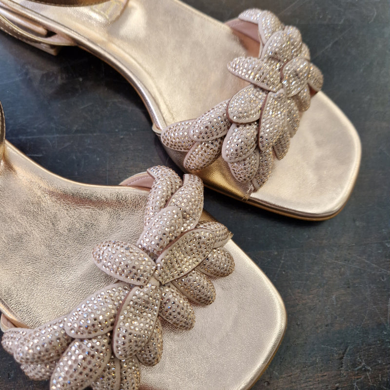 S.Piero sandalo sandalo fiori strass