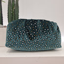 NDB green velvet maxi-pochette