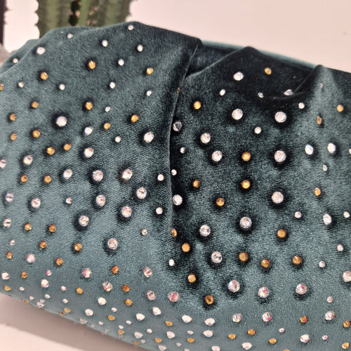 N.D.B. maxipochette velluto verde