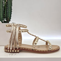 ASH sandalo zip laterale oro