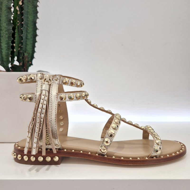 ASH sandalo zip laterale oro