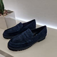Bibilou mocassino suede blu