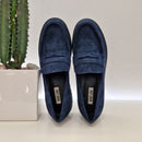 Bibilou mocassino suede blu