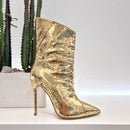 WO Milano gold ankle boot